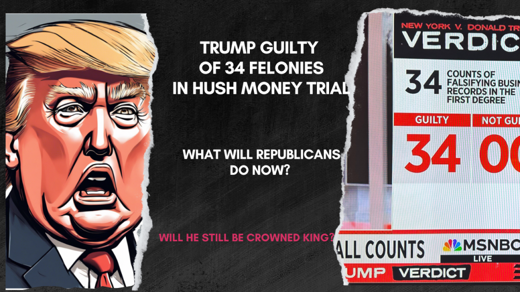 AI graphic prepared after Trump's conviction